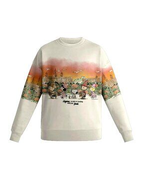 Peanuts Gang Snoopy And Friends Halloween Sunset Scene Sweatshirt Womens Large